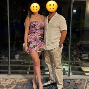 Floral Purple Mini Dress